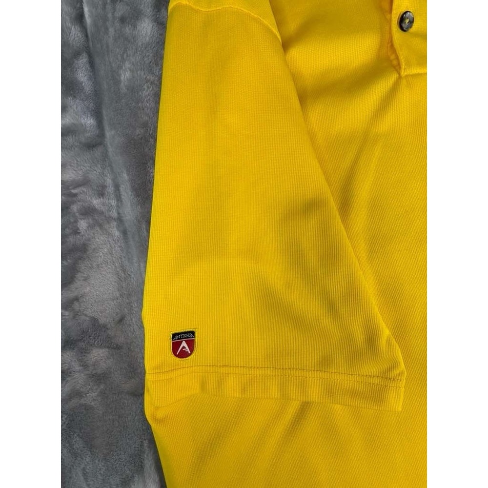 Antigua Michigan Wolverines Men's Gold Pique Xtra-Lite Short Sleeve Polo, Sz XL - Picture 4 of 7